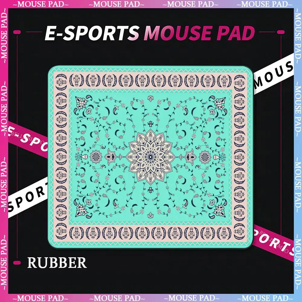 Persian carpet style game small mousepad rubber non-slip durable HD printing game blue mouse pad computer high quality flat pad