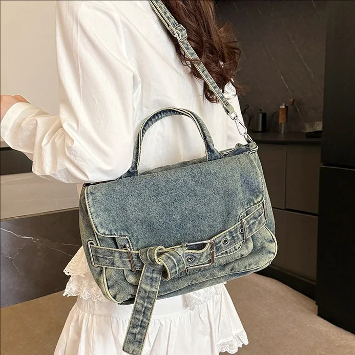 

Джинсовые женские роскошные дизайнерские сумки и кошельки, новый дизайн с пряжкой, сумки через плечо через плечо, большая вместимость, пальцы
