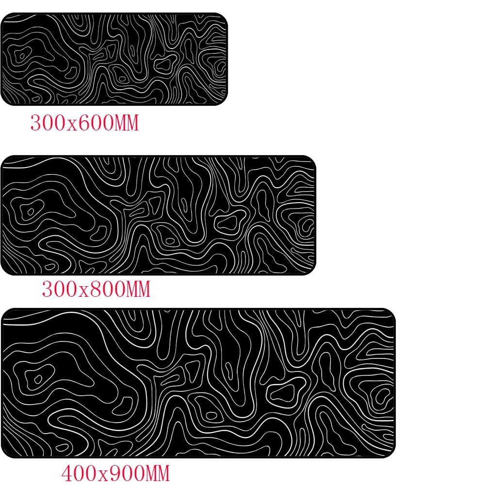 1-częściowa czarno-biała podkładka pod mysz do gier duża podkładka na biurko z klawiaturą 31,5 x 11,8 cala mapa terenowa odpowiednia do użytku domowego w biurze