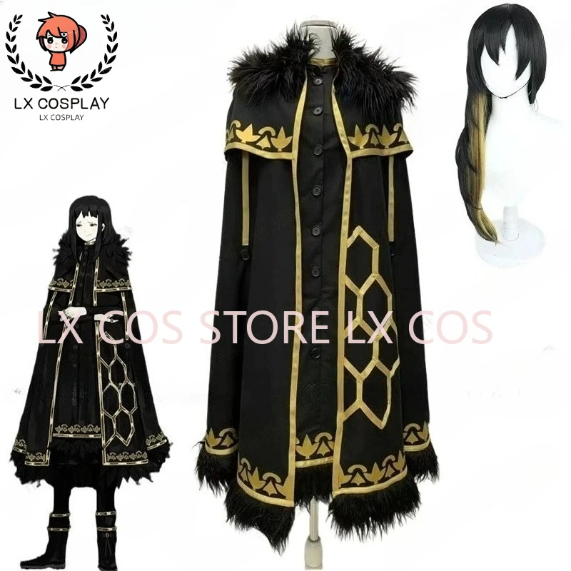 Fantasia de Cosplay Binah Garion do Jogo Library of Ruina com Peruca para Halloween e Festas de Natal