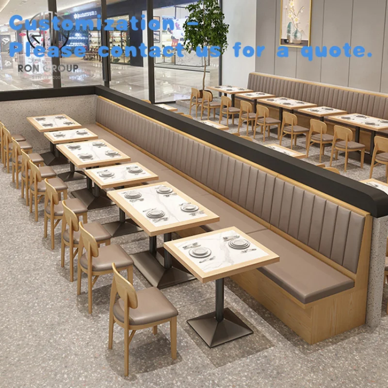 

custom.Leather Hotel Luxury Marble Coffee Shop Commercial Cafe Restaurant Furniture Booth Seating Table and Chair