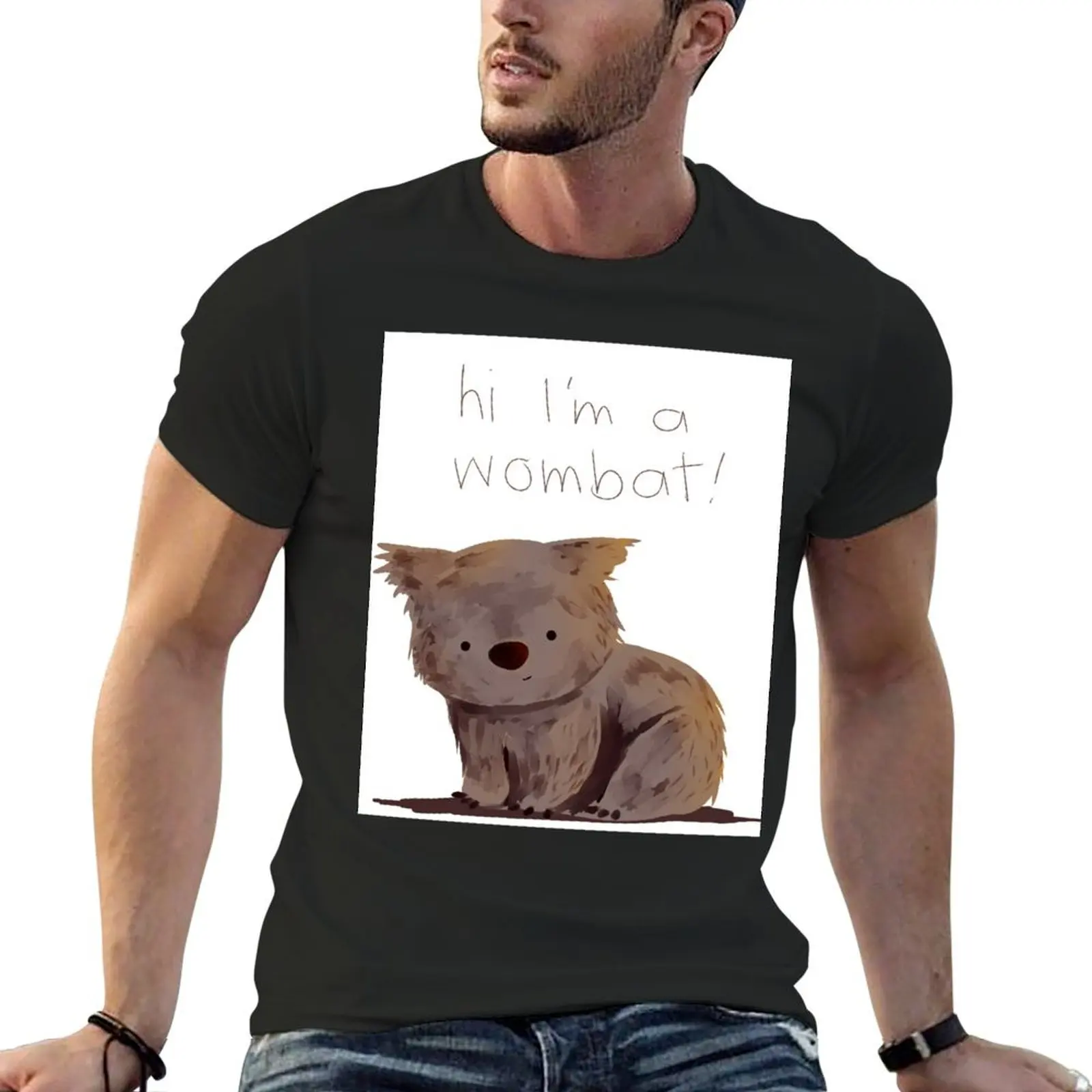 Wombat T-Shirt street wear plus sizes aesthetic clothes shirts graphic tee mens graphic t-shirts funny