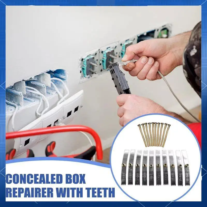 Concealed Box Repair Tool 10 Pieces Tool Junction Box Repairer With Teeth Household Home Renovation Wiring Maintenance