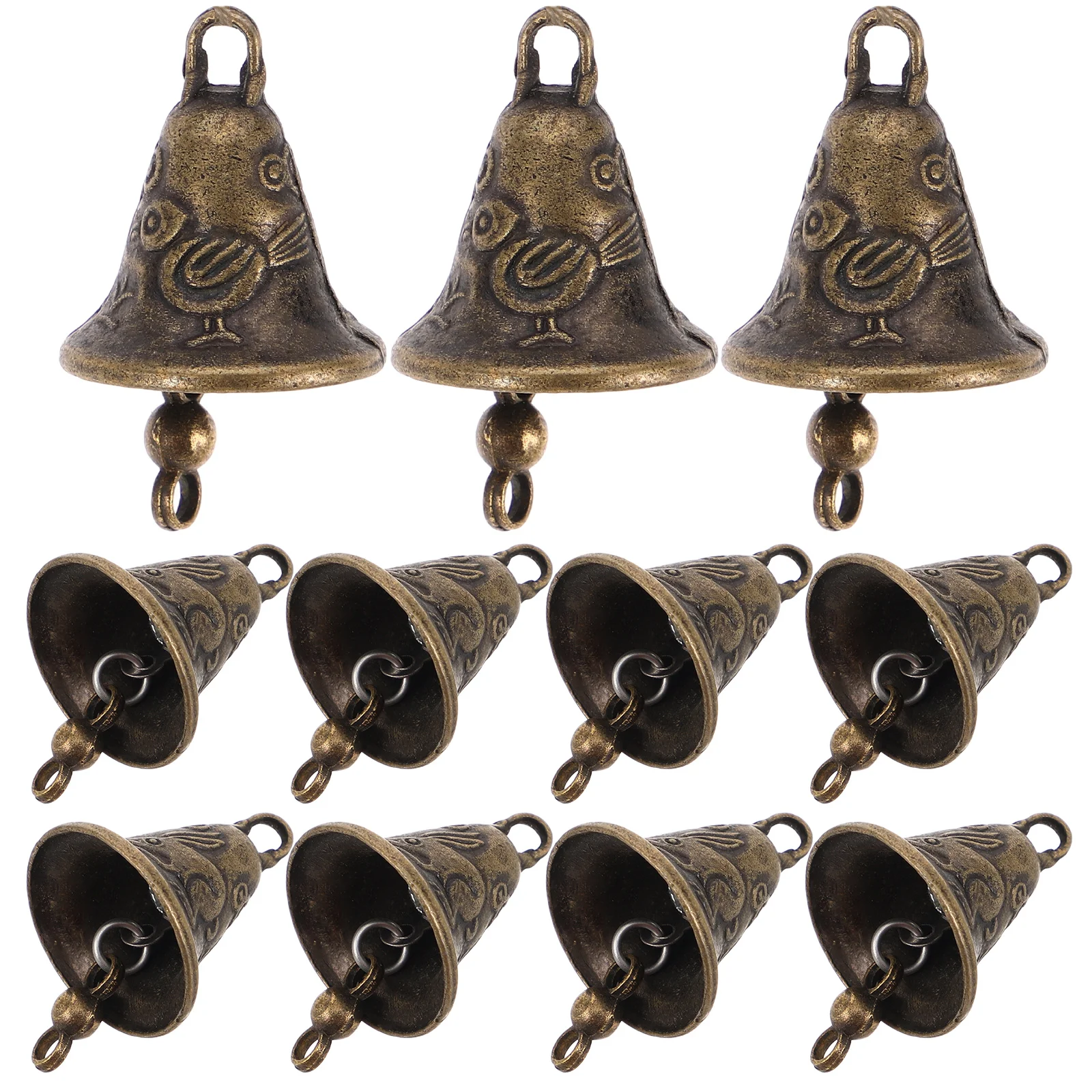 11 Pcs Decorations Bell Wind Chime Chimes Ring Doorbell Wireless Feng Shui Vintage