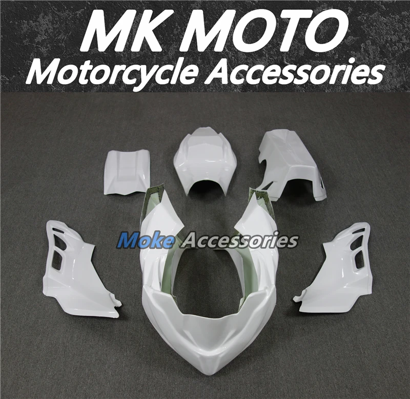 

Fiberglass Racing Full Fairing Kit For Ninja 400 2018 2019 2020 2021 2022 2023 Motorcycles Glossy white Cowlings