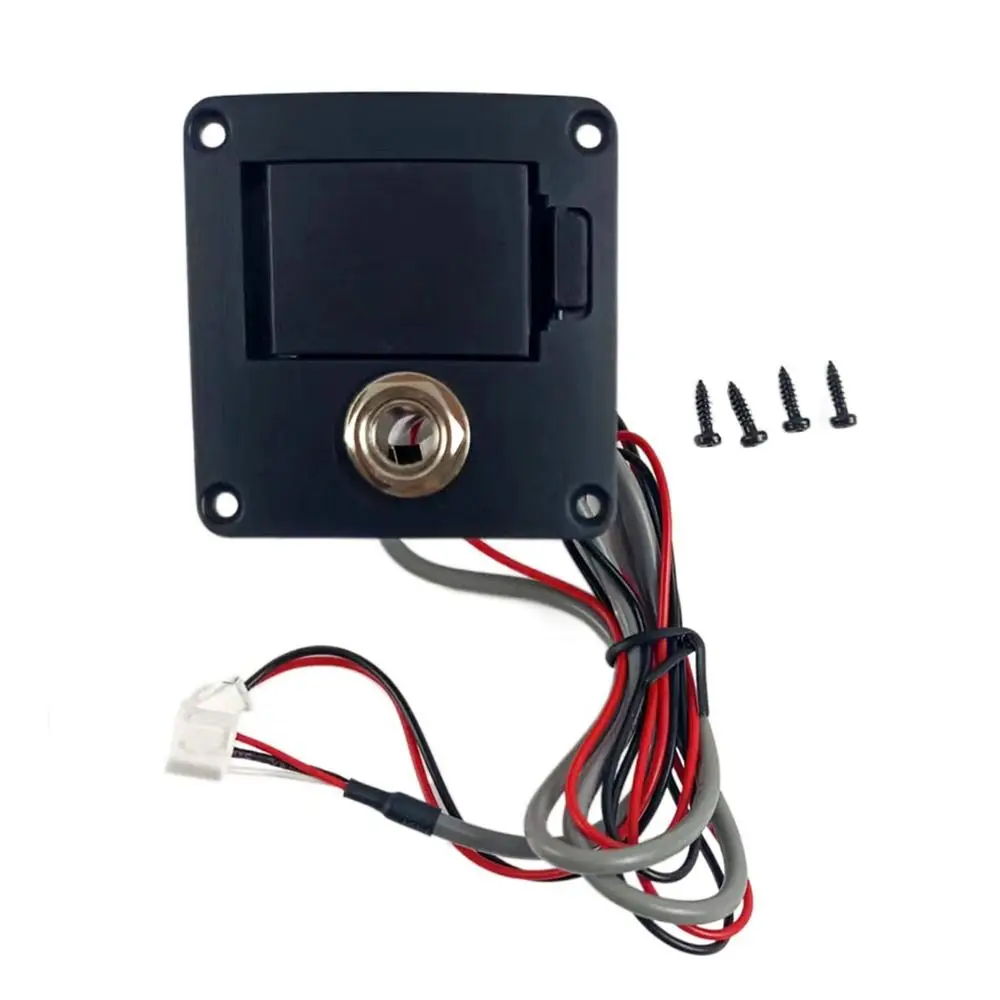 Black Case/Compartment Cover 2 Pin Plug Pickup Battery Case 9V Battery Boxes Battery Holder Guitar Pickup