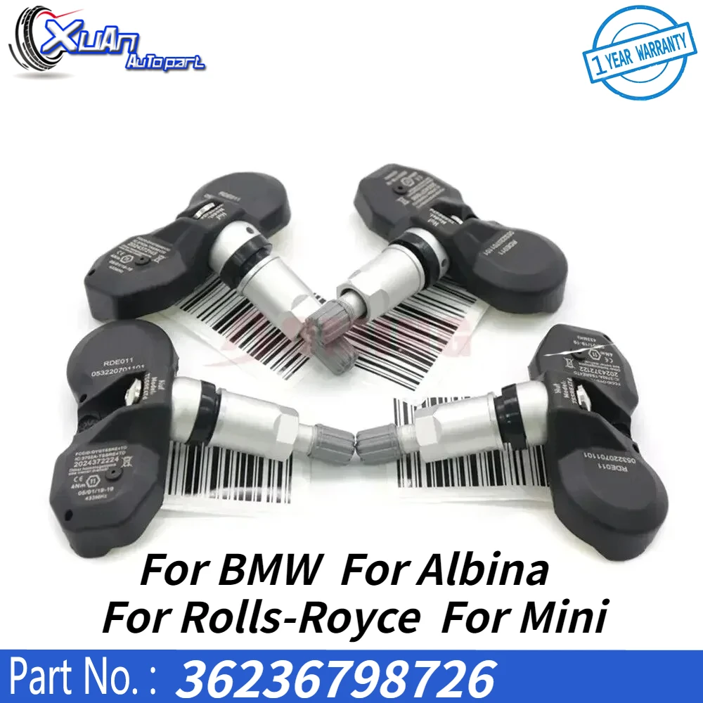Tire Pressure Sensor TPMS New 36236798726 6798726 433MHZ For BMW 1 3 5 6 7 Series M3 M5 M6 X3 X5 X6 For Albina Rolls-Royce Mini