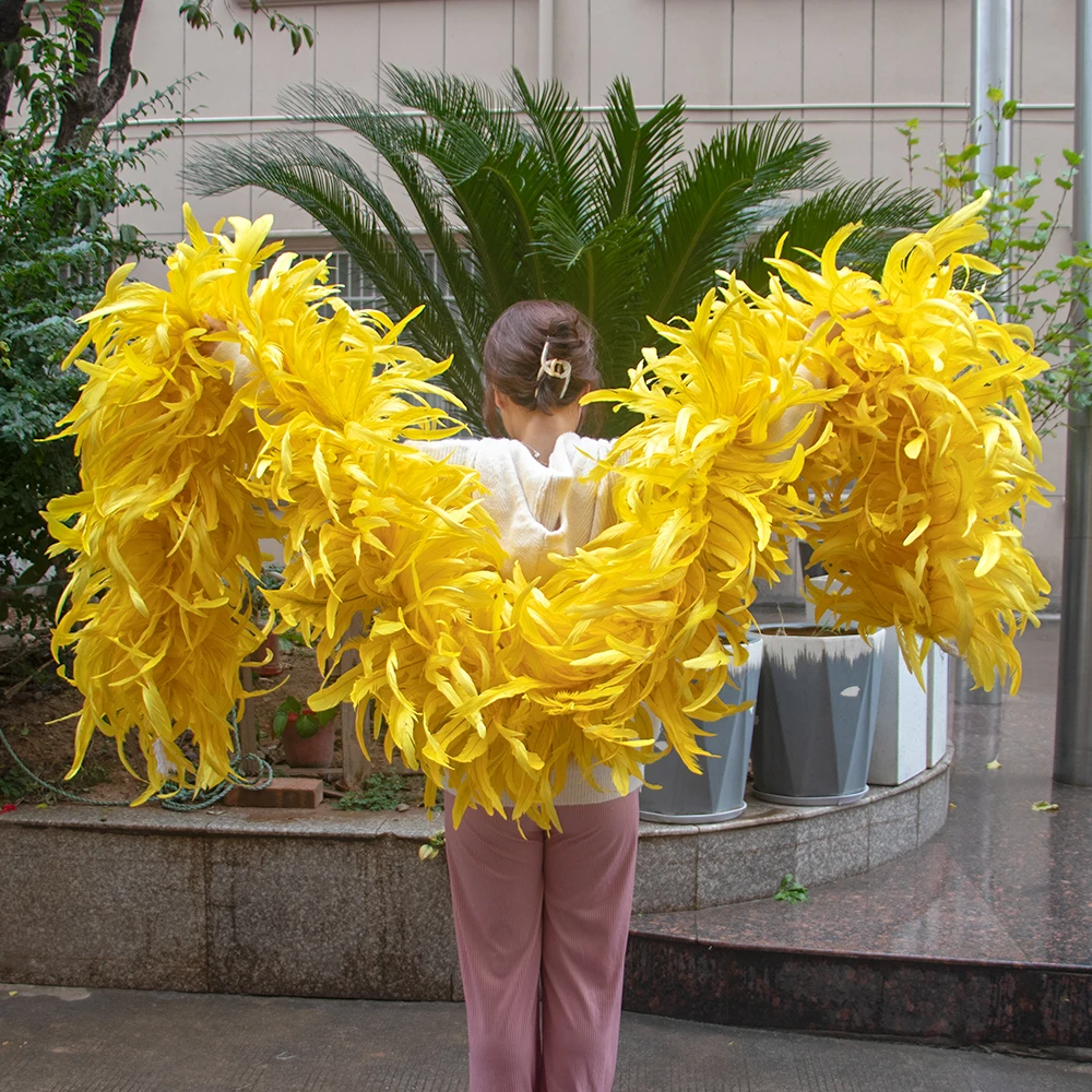 

Super Long Rooster Feather Boa Natural Cock Rooster Plume Trims Decoration Shawl for Costume Clothing Decor Scarf 2/3 Yards