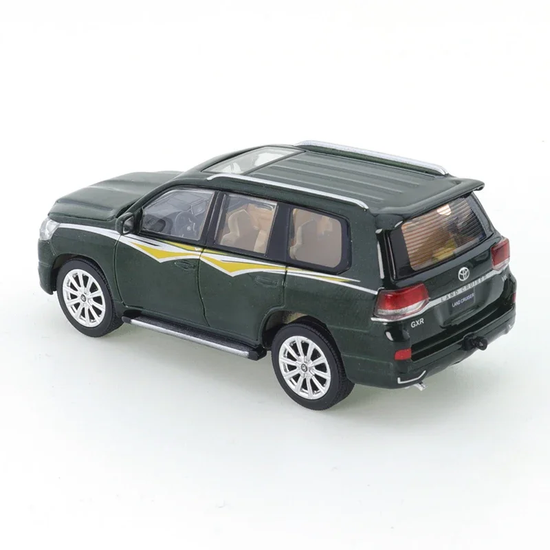 JKM 1/64 Toyota Land Cruiser Alloy Car Model 2016 LC200 Simulation Luxury SUV Diecast Model Car Toy Collection Gift for Baby