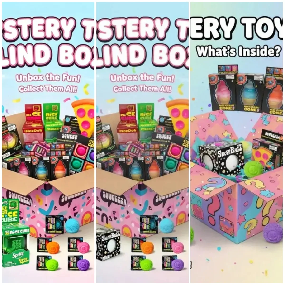 

2026 Hot Cute Cube & Ocean Squishy Blind Box, Random Surprise Squeeze Toys, 1Pcs Guaranteed Lucky Stress Relief Fidget Toy Set