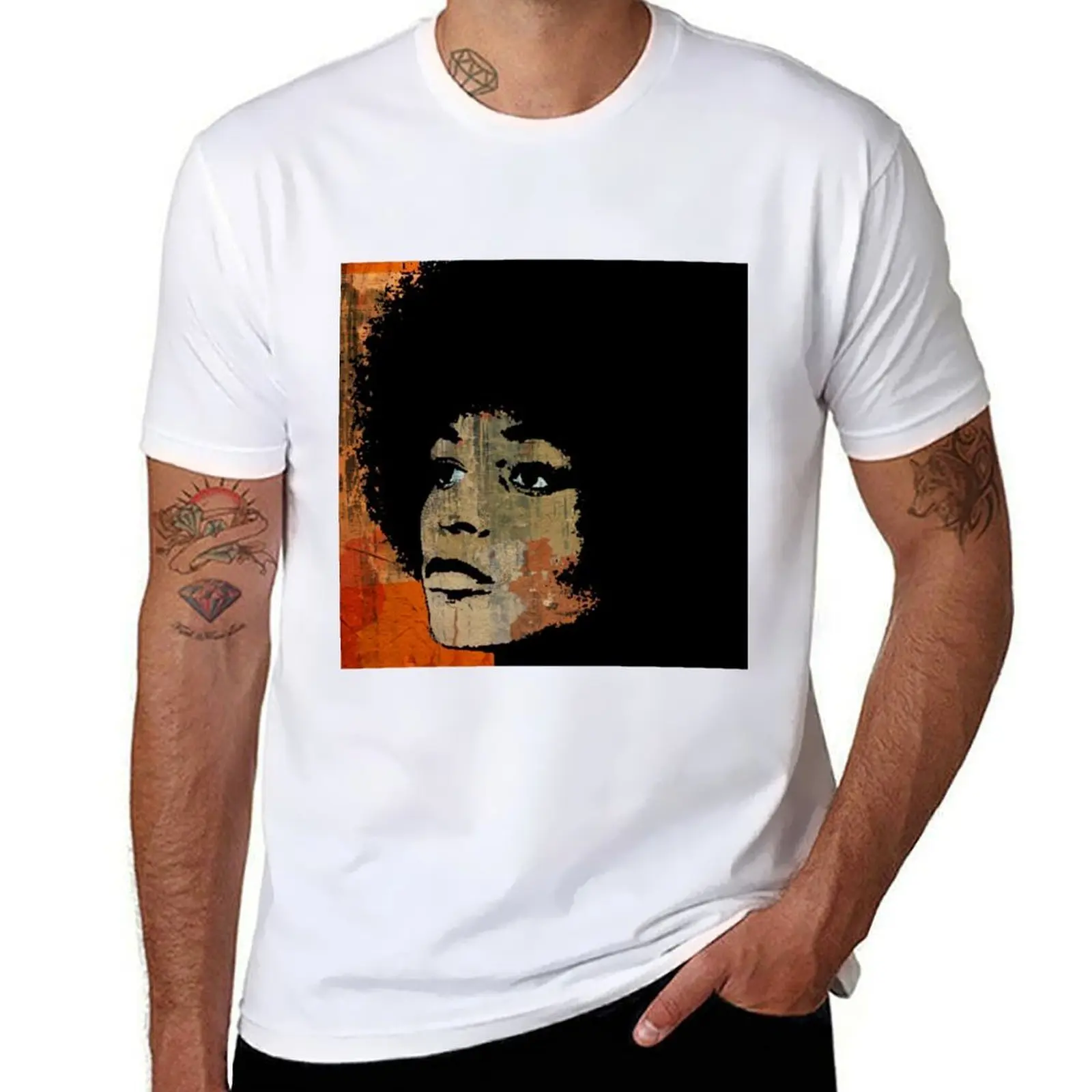 

ANGELA DAVIS 2B T-Shirt man t shirt cotton high quality g man t shirts for men T-Shirt