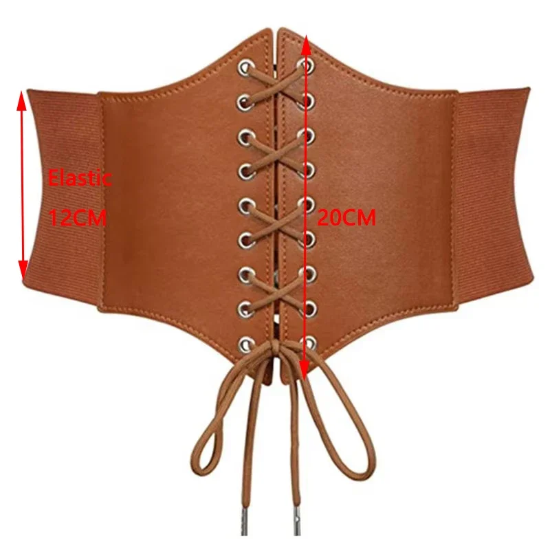 Cintura a corsetto da donna Cintura elastica in vita Cinture larghe Moda casual Abito di marca di lusso Con lacci Vita stretta sul petto allentata AL101