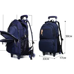 Kinder Rucksack Schule Räder Wasserdichte Rucksack für Schule Teenager Junge Reise Rucksack auf Rädern Roll Schule Tasche Bookbag