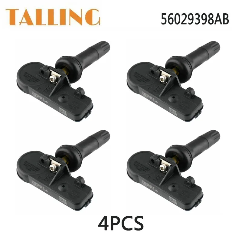 

Датчик давления в шинах 56029398AB 4 шт TPMS для Chrysler 300 Jeep Grand Cherokee Dodge Challenger, Charger Durango Journey RAM 1500