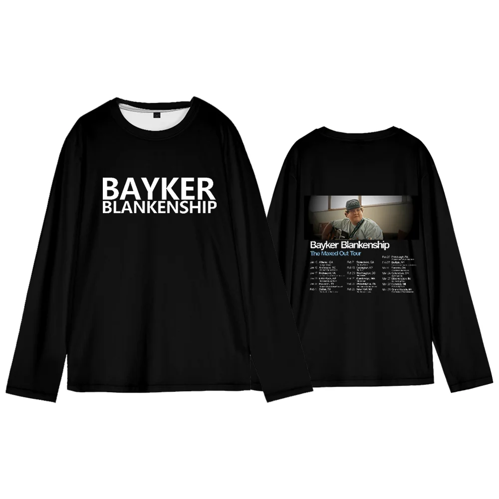 

Футболка с длинными рукавами Bayker Blankenship World Tour 2025, мужская/женская уличная одежда, повседневная одежда с принтом