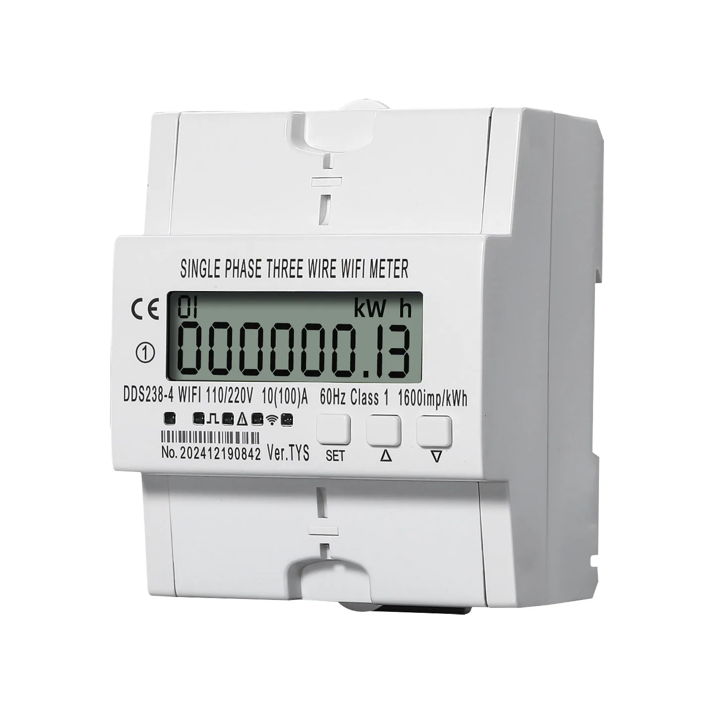 

DDS238-4 Single-Phase Smart Electric Meter American Grid Compatible National Household Energy Meter with Wi-Fi and App Control