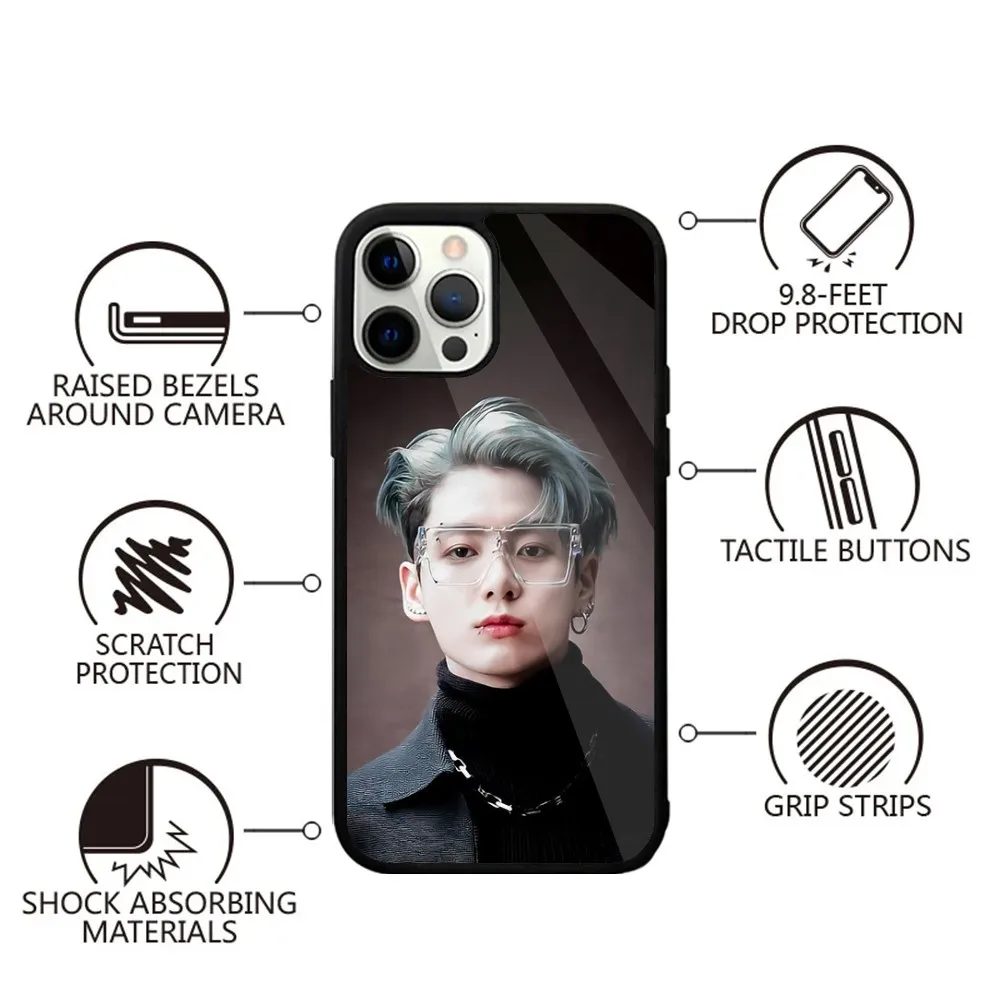 Kpop J-JungKookS-S Phone Case For iPhone 16,15,14,13,12,11,Plus,Pro,Max,Mini Magsafe Magnetic Wireless Charging