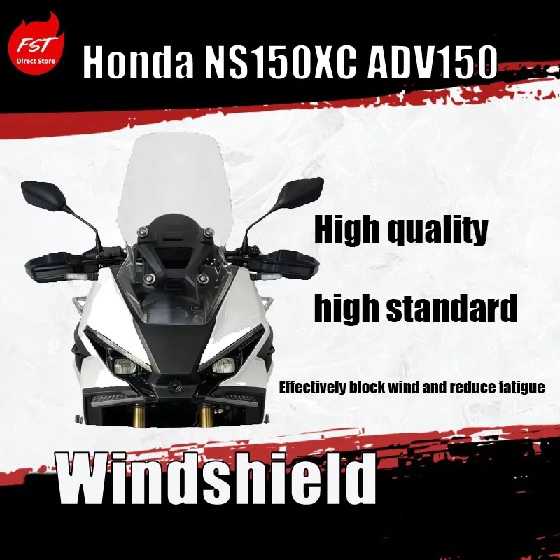 

New Dynasty Honda NS150XC ADV150 Special Motorcycle Windshield Replacement Accessory Custom Fit Front Windscreen for Bikes