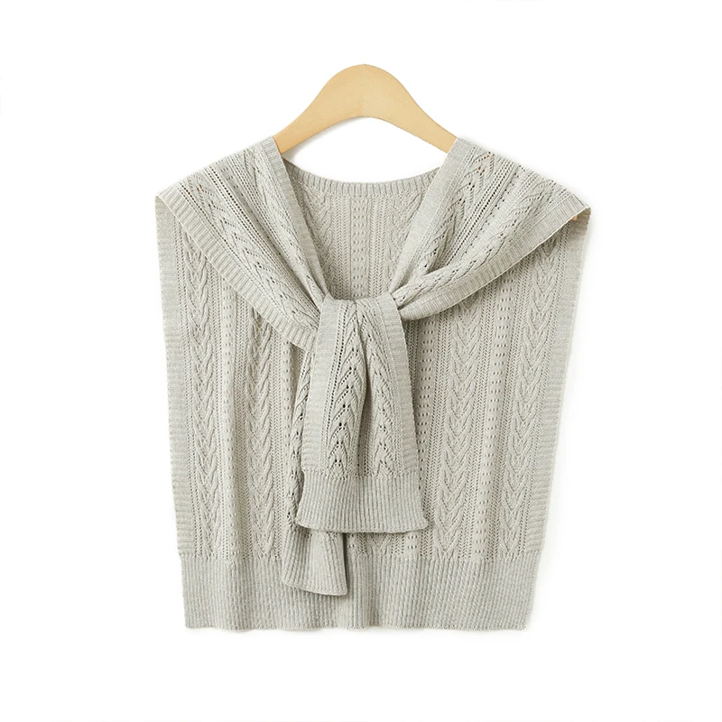 

Сплошной цвет, элегантный пшеничный узор с ушками, квадратная вязаная шаль, женская шерстяная шаль, повседневный шарф на шею в сочетании с рубашкой