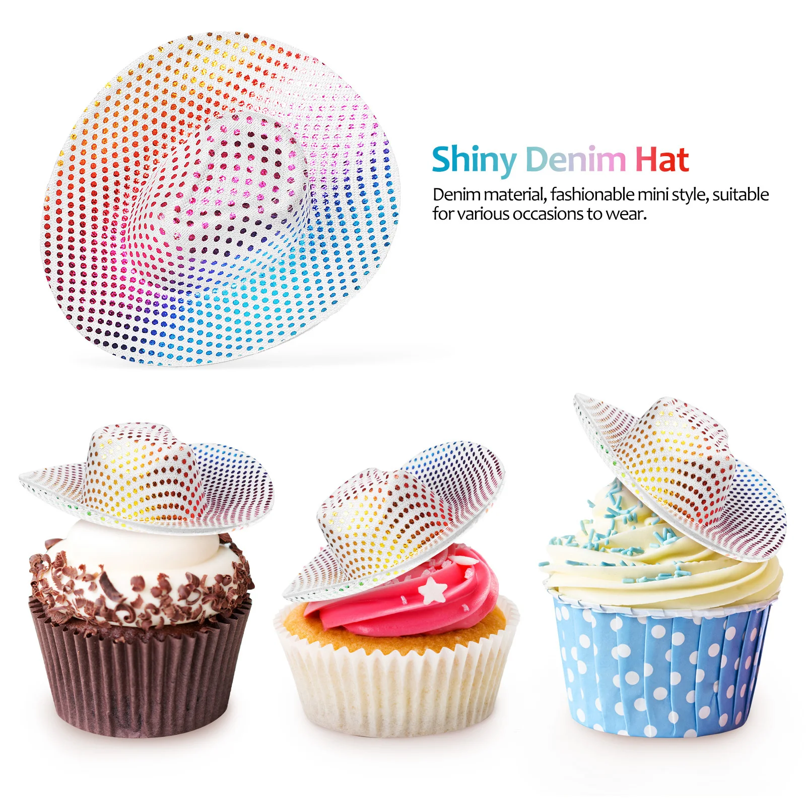 

20 pcs Cowboy Cow Girl Hats Hat Small Hats For Party Women Girls Cowgirl Costume Bulk Craft Decoration Accessory