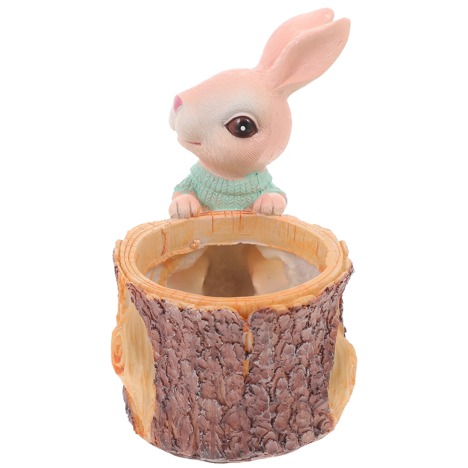 

Small Resin Rabbit Flowerpot Succulent Planter Pot Indoor Cactus Plant Pot Balcony Office Desktop Decoration Flowerpot