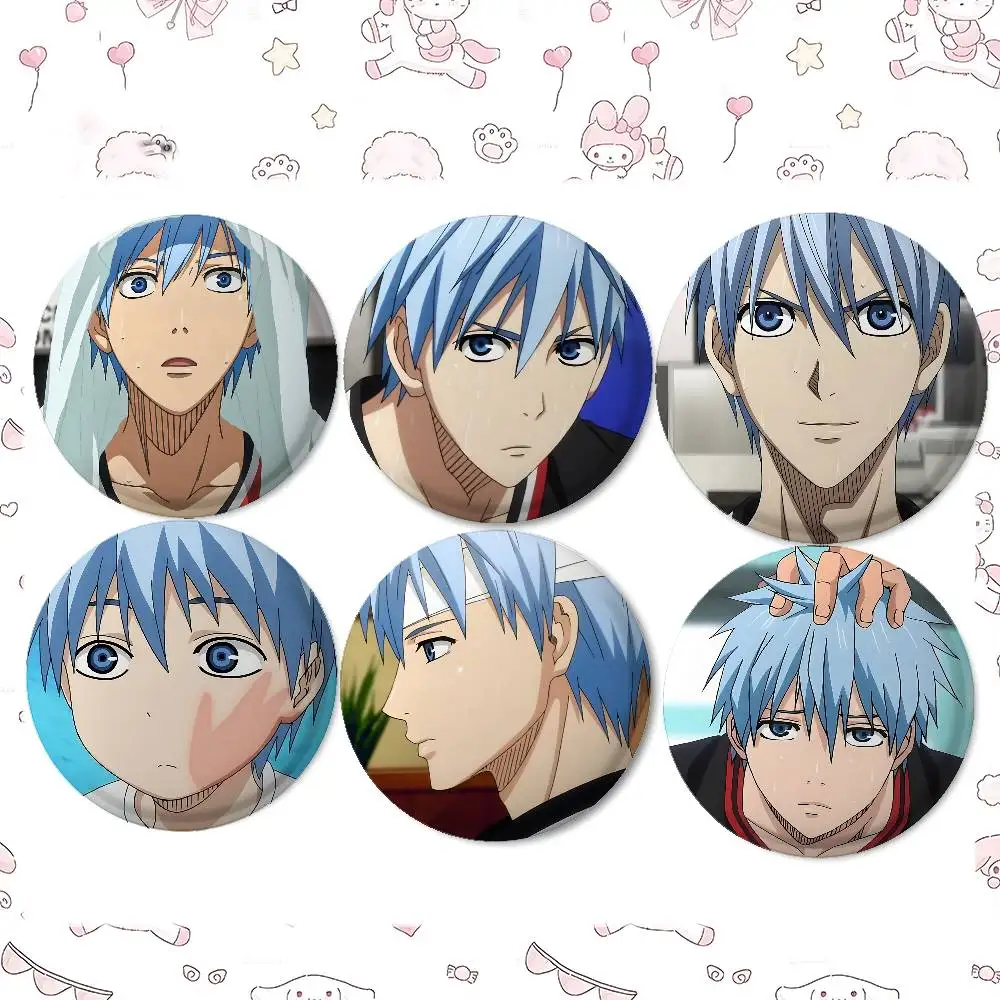 Cartoon J-Tetsuya Kuroko Badges Peripheral Lapel Pins Tinplate Round Brooch For Shoulder Bag Accessories Souvenir Gifts