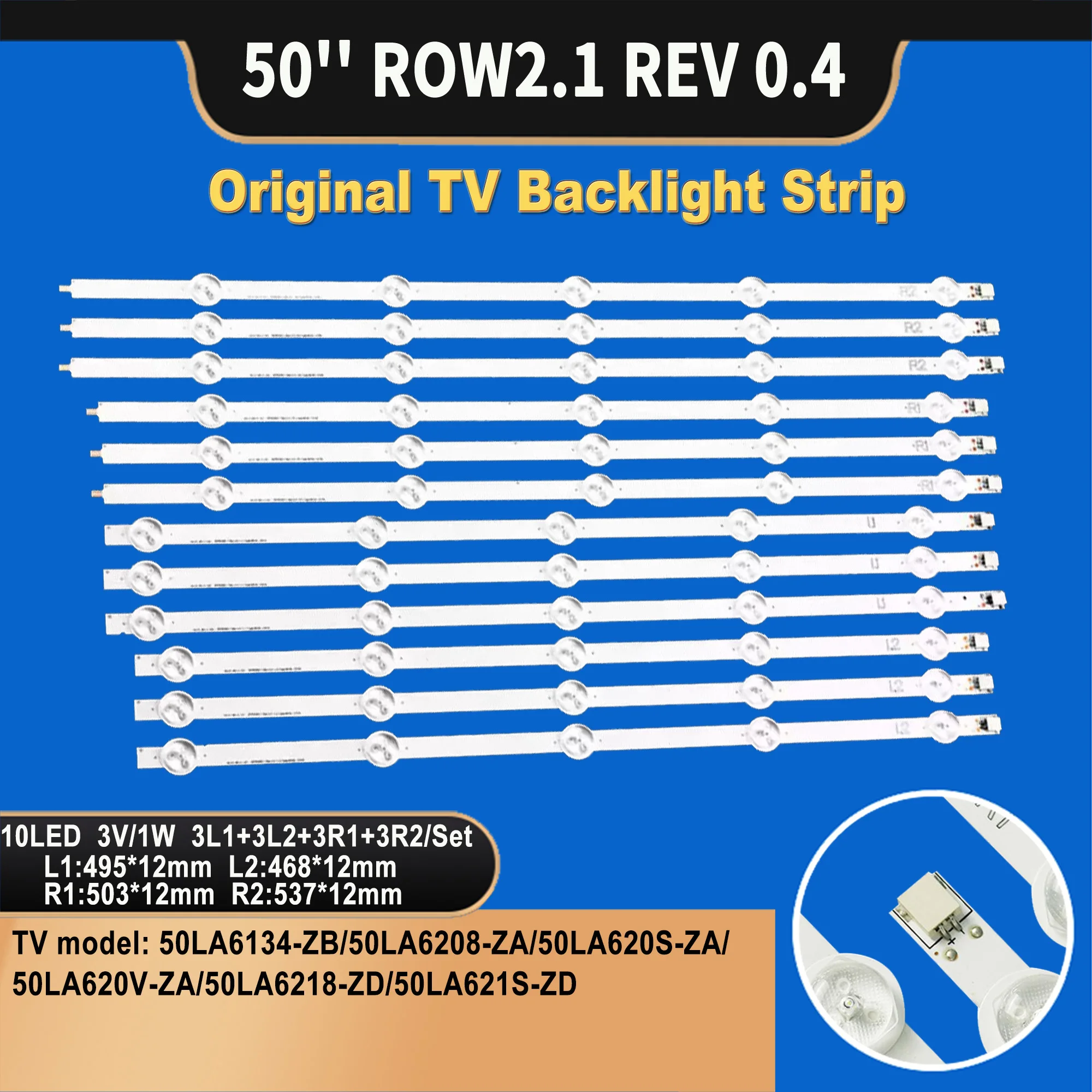 

TV-004 5+5led LED backlight LG 50 LN for 6916L-1276A 1273A 1272A 1241A use 50LA621S 50LA621V TV replacement