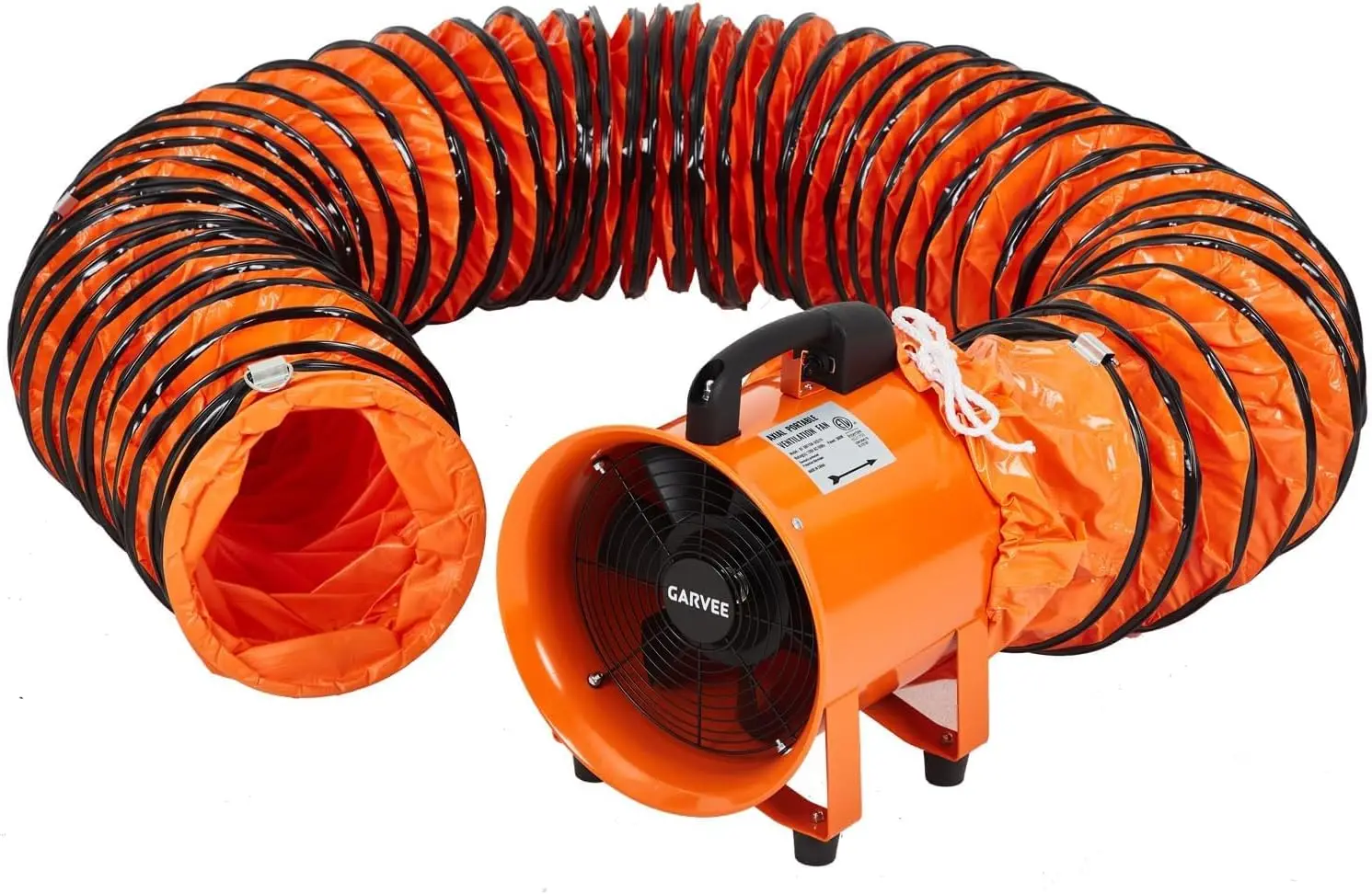 Tacleekii 8-16inch Blower Fan 1100 CFM Air Mover Blower Portable Industrial Exhaust Fan 32.8 ft Duct Hose Low-Noise Air Mover for Basement Workshop Garage