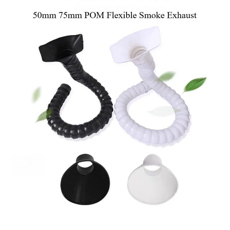 POM Flexible Smoke Exhaust Ventilator Pipe for Soldering Smoke Extractor Welding Fume Arms with Square Round Hood