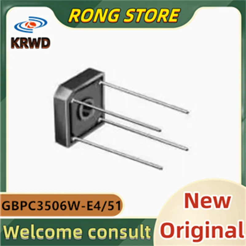 5PCS GBPC3506W-E4/51 New and Original GBPC3506W-E4 DIP-4 Bridge rectifier diode