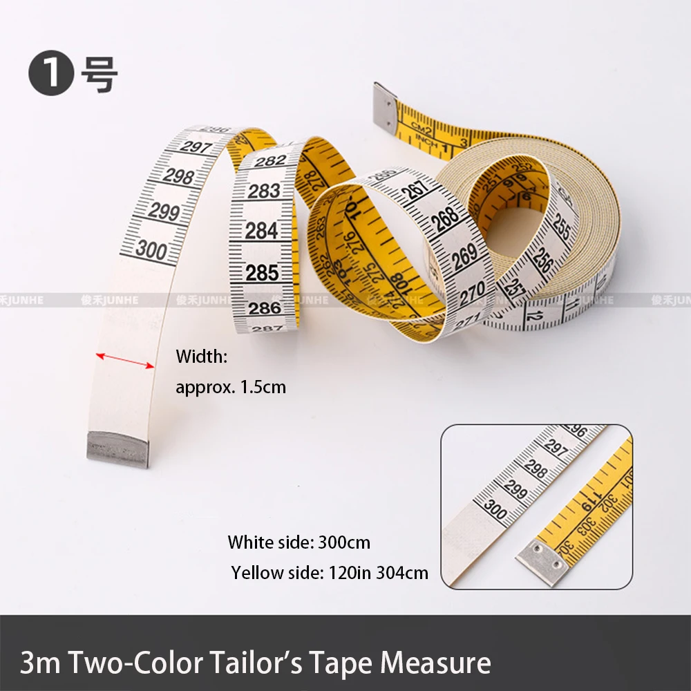 Soft Tape Measure Dual Scale CM IN 300cm 120in High Precision Fiberglass Durable Body Sewing Craft Stainless Easy Read Ruler - view 2