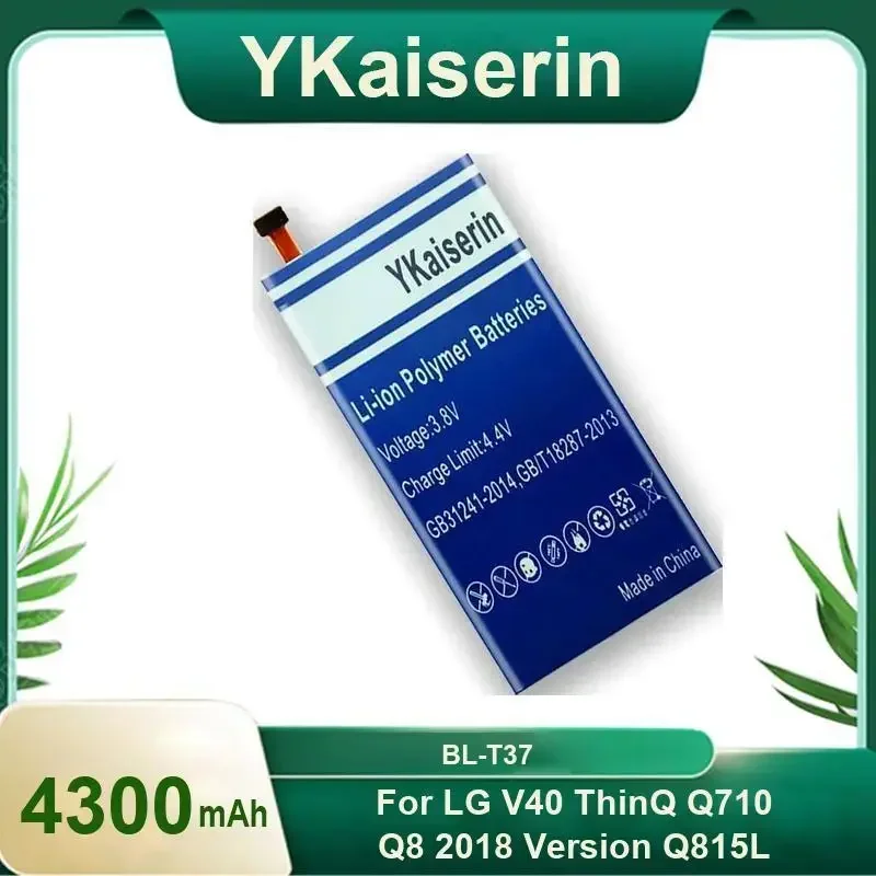 

4300mAh YKaiserin BL-T37 Battery for LG V40 ThinQ Q710 Q8 2018 Version Q815L High Capacity Batterie Bateria Free Tool Warranty