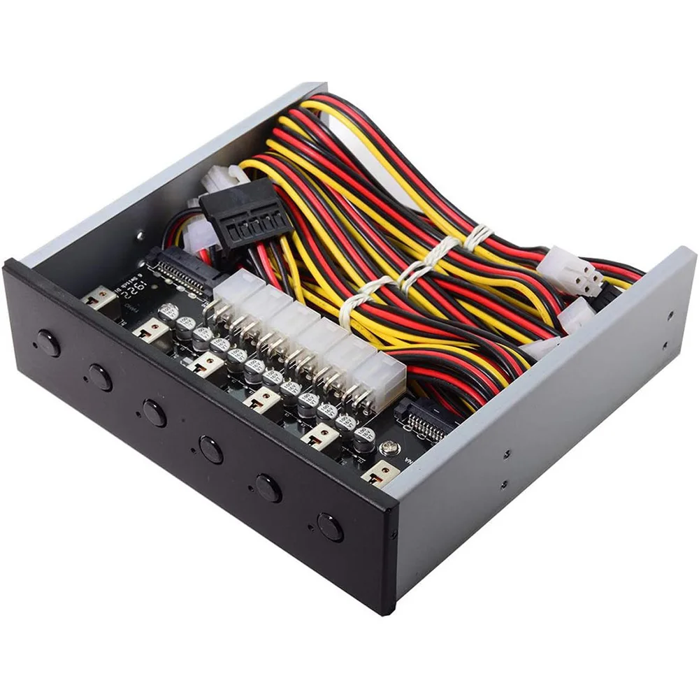 

JoniSerl Hard Disk 6 Ports Control System Intelligent Control Management System HDD SSD Power Switch with 5.25 CD-ROM Bay