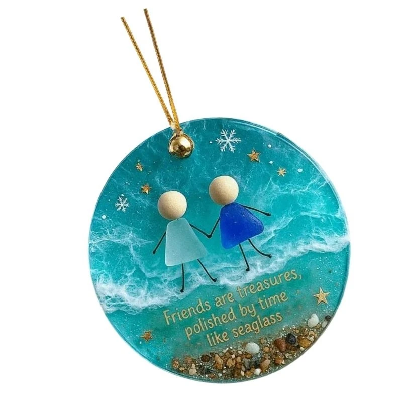 

Clear Acrylic Friendship Holiday Decoration With Reflective Light Effect For Christmas Tree Indoor Outdoors Use