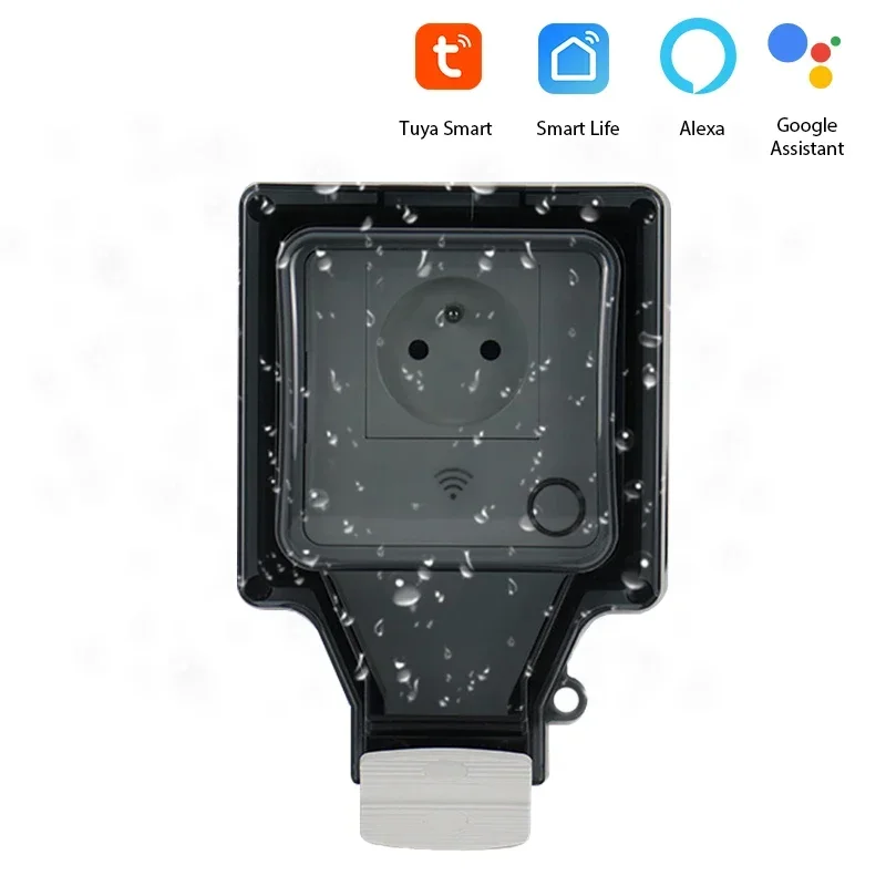 Tuya Waterdichte Elektrische Stopcontact EU FR KR IL IP66 Outdoor Socket Met Timer Wifi Smart Life Stopcontacten 220V Dual Master
