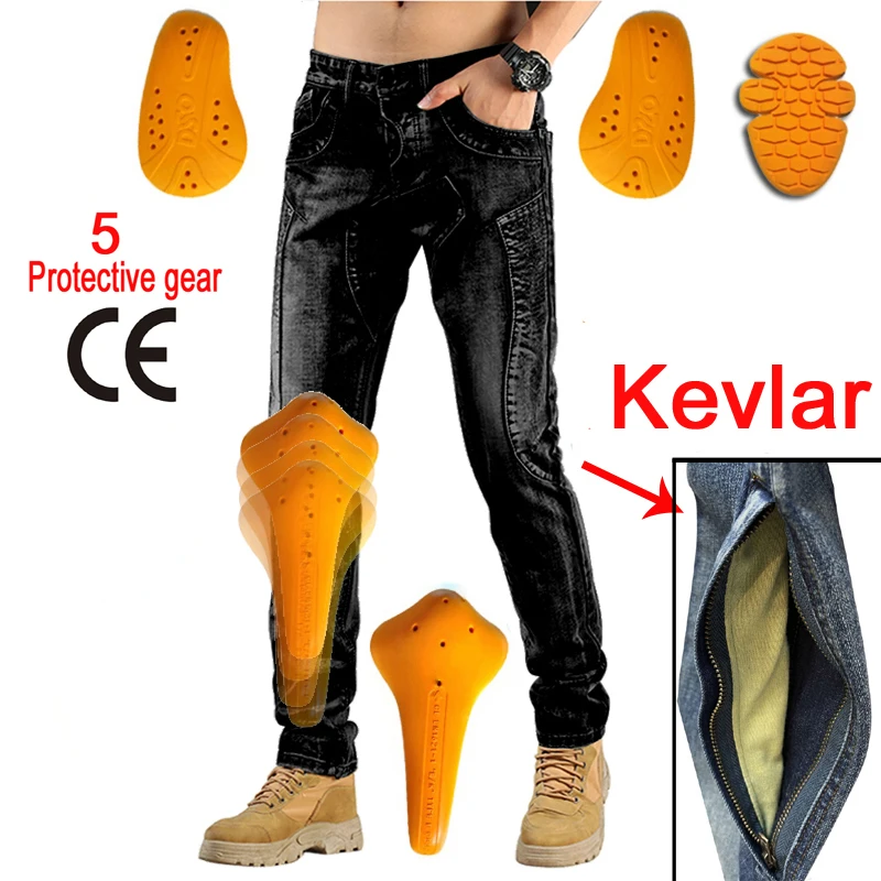 

Kevlar Motorcycle Jeans South Korea Japan Retro Men Riding Pants Aramid Protection Motocross Racing Sports Safety Gear