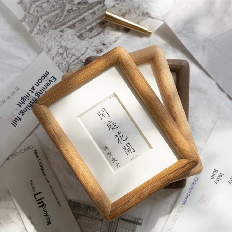 Walnut Wood Photo Frame 8Inch Solid Wood Picture Frame with Round Corners Creative Desktop Display Gift High-Quality Photo Frame