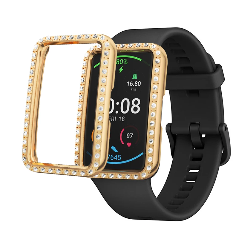 Calotta protettiva per PC con placcatura diamantata per Huawei Watch Fit accessori per Cover Smart Watch per custodia Huawei Fit