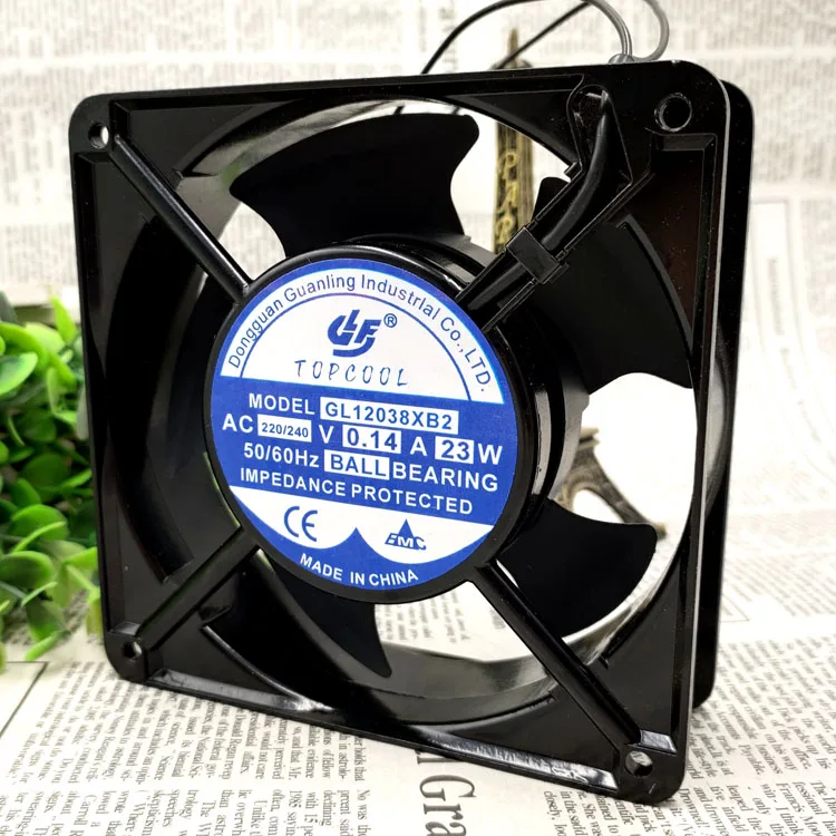 ORIGINAL GL12038XB2 220V 0.14A 23W 12038 12CM COOLING FAN