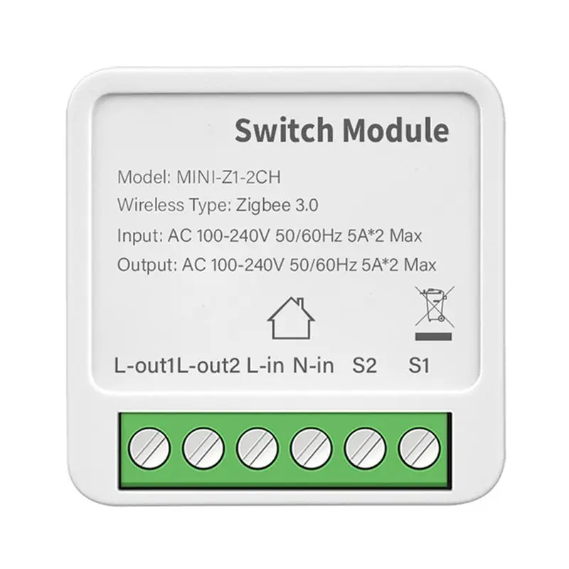B04B-2X 2-Way On/Off Switch Graffiti Smart Zigbee Smart 2-Way On/Off Switch Mini Concealed Box Switch