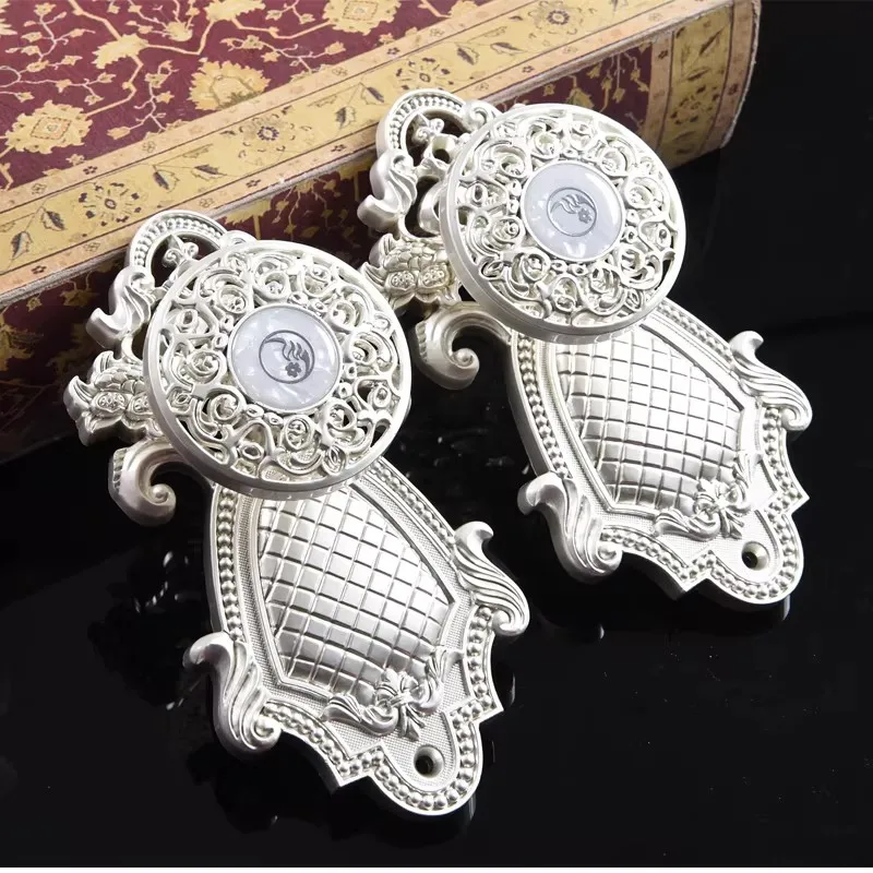 2Pcs Crystal Curtain Tie Back Wall Hooks Zinc Alloy Tieback Holders Hat Coat Robe Hanger Accessories Home Decor Door Handle