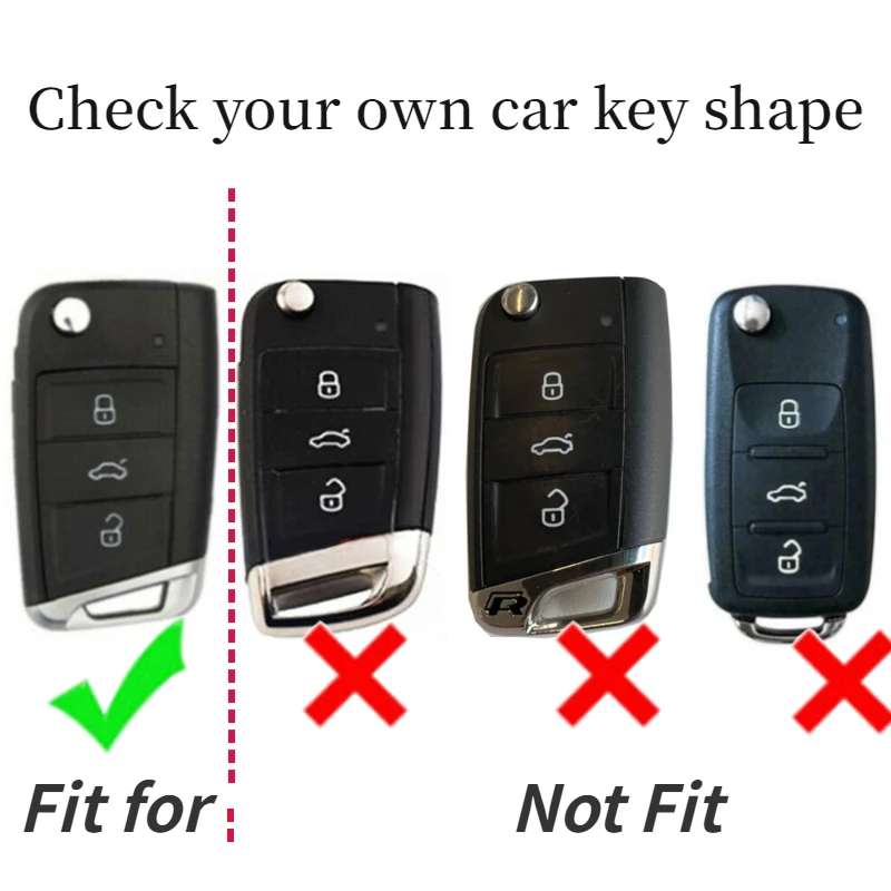 Auto Remote Sleutel Case Cover Voor Vw Volkswagen Golf 7 Mk7 Tiguan Mk2 Voor Seat Ateca Leon Fr 2 Ibiza Voor Skoda Octavia A7 Accessorie