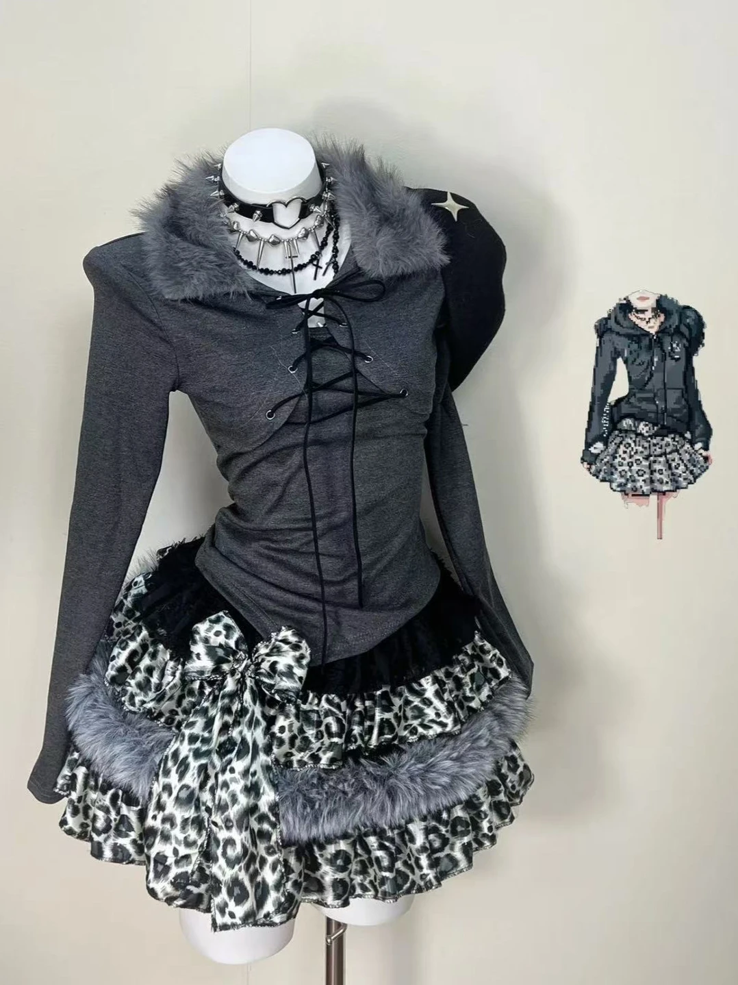 2026 New Party Fashion Y2K Aesthetic Retro Fur Off Shoulder Crop Tops Trim Long Sleeve Sexy Slim Fit Streetwear Women Casual Tee
