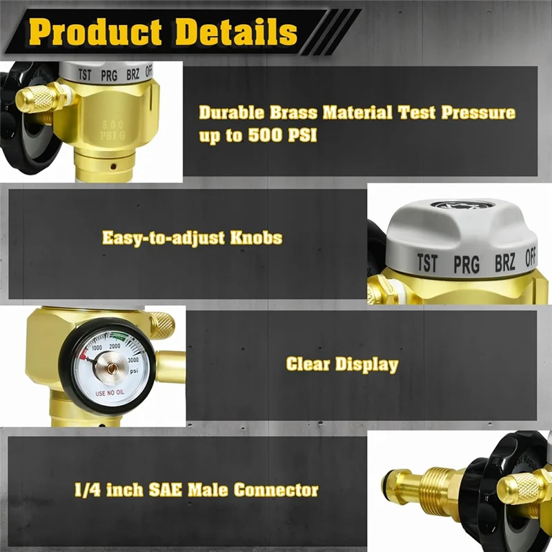 

AONEQ-VN-500 Nitrogen Purge Regulator And Flow Meter Hybrid Design, Nitrogen Purging Regulator TST 500PSIG