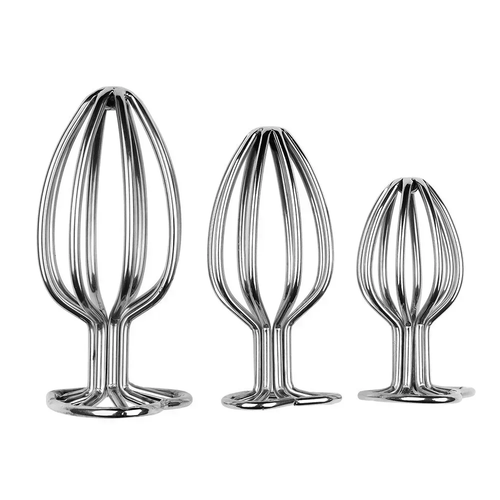 Heart-shaped Anal Plug Dilator Hollow Stainless Steel Butt Plug Prostate Massager Stimulator SM Anal Sex Toys for Women Adult18+