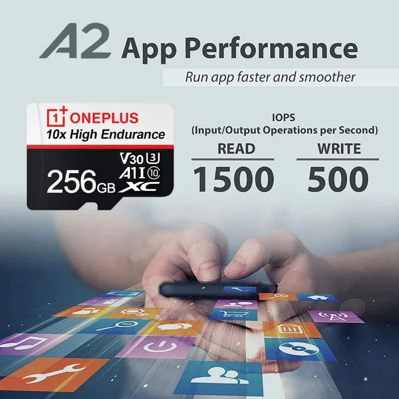 Oneplus Hot Sale Memory Card 2TB 512GB A2 High Capacity 4K Micro SD Card Multiple Sizes For Car Computer Monitoring Phone Camera