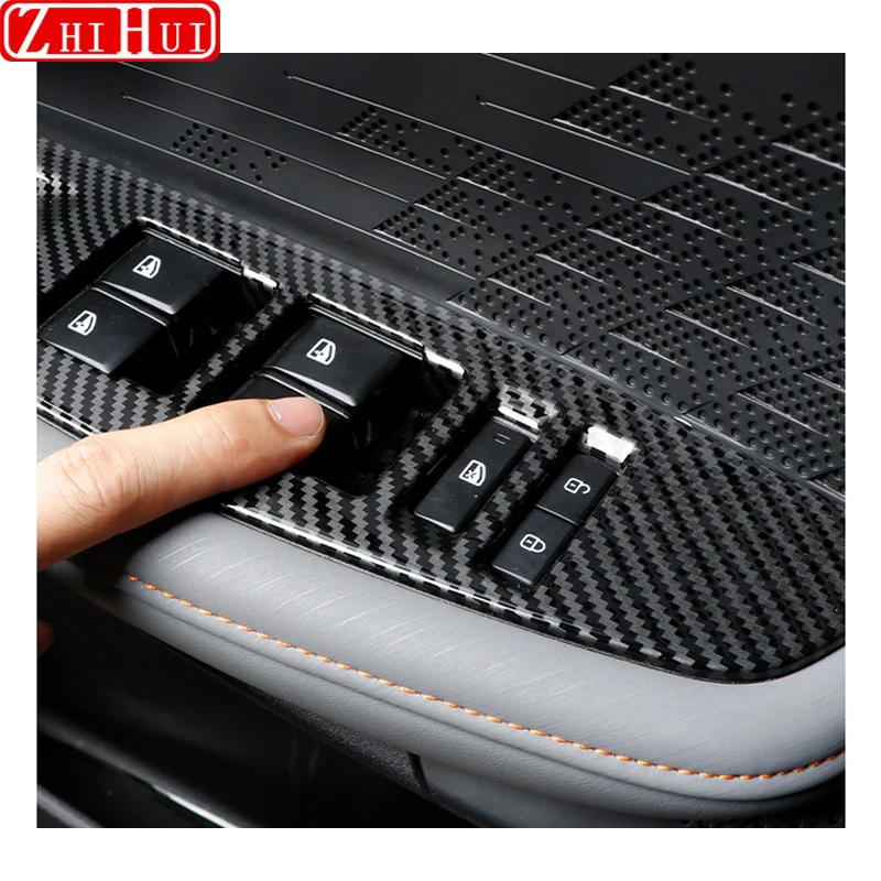 For Changan UNI-V UNIV 2022-2024 Car Carbon Fiber Pattern Gear Shift Panel Central Control Rear Exhaust Vent Auto Accessories