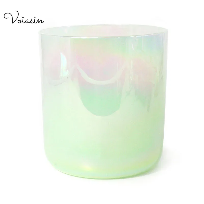 6-8Inch High-end Series Set Green Gradient, Top Alchemy Clear Quartz Crystal Singing Bowl Sound Therapy Percussion Instruments