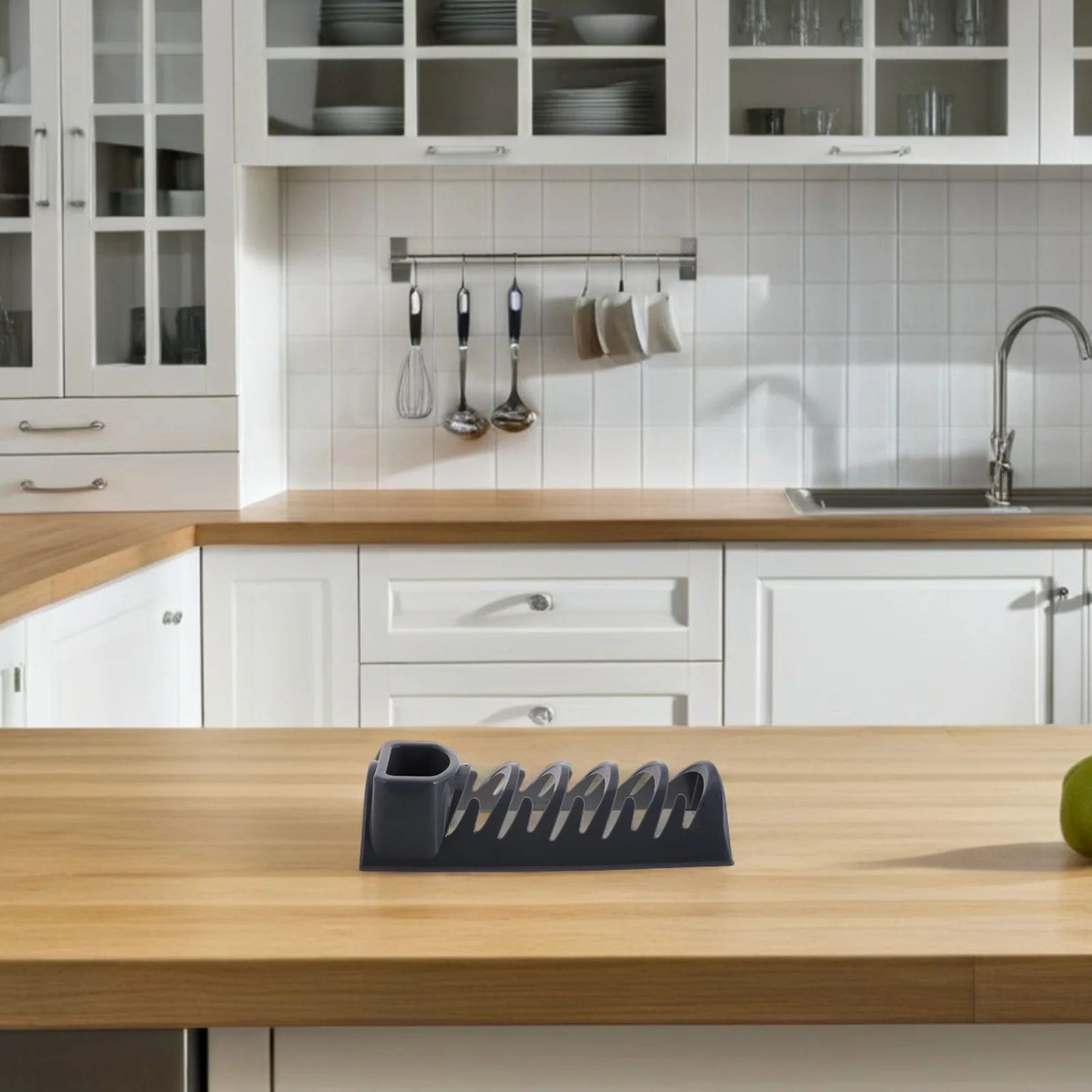 

Kitchen Bowl Chopstick Storage Rack Multifunctional Tableware Organizer With Drainage For Plates Utensils Dark Grey