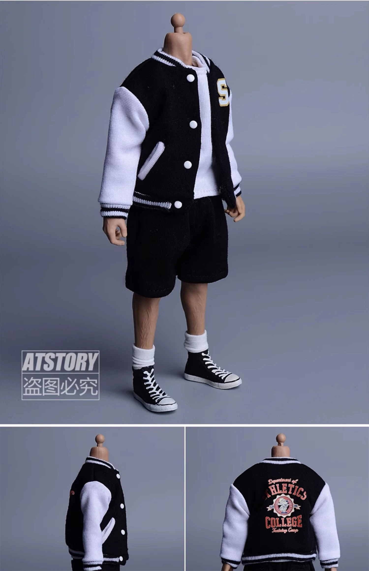 

1/12 Male Man Black Sport Short Pants Fit 6'' Action Figure Body